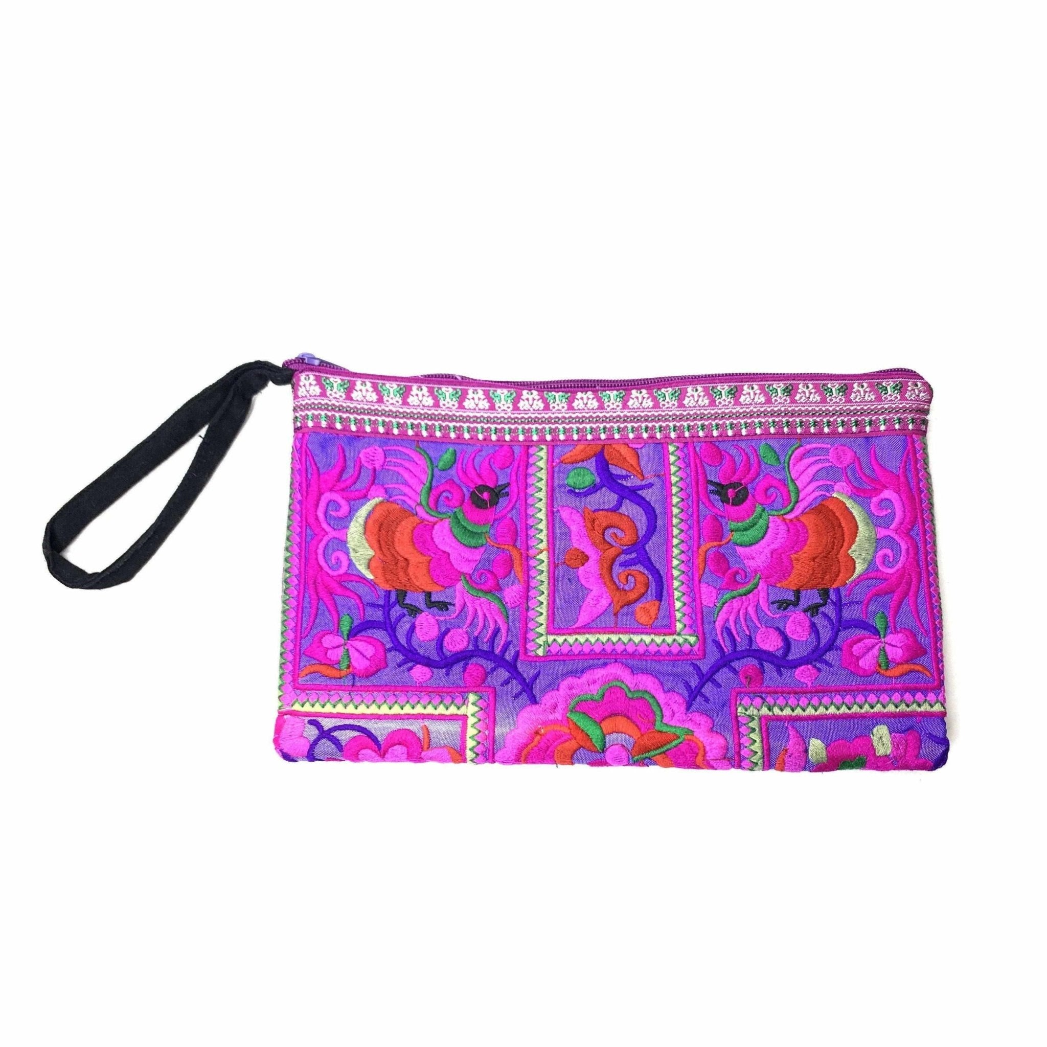 Sarita Hmong Embroidered Wristlet - Thailand Bags La Vie Bien Sarita Hmong Embroidered Wristlet - Thailand