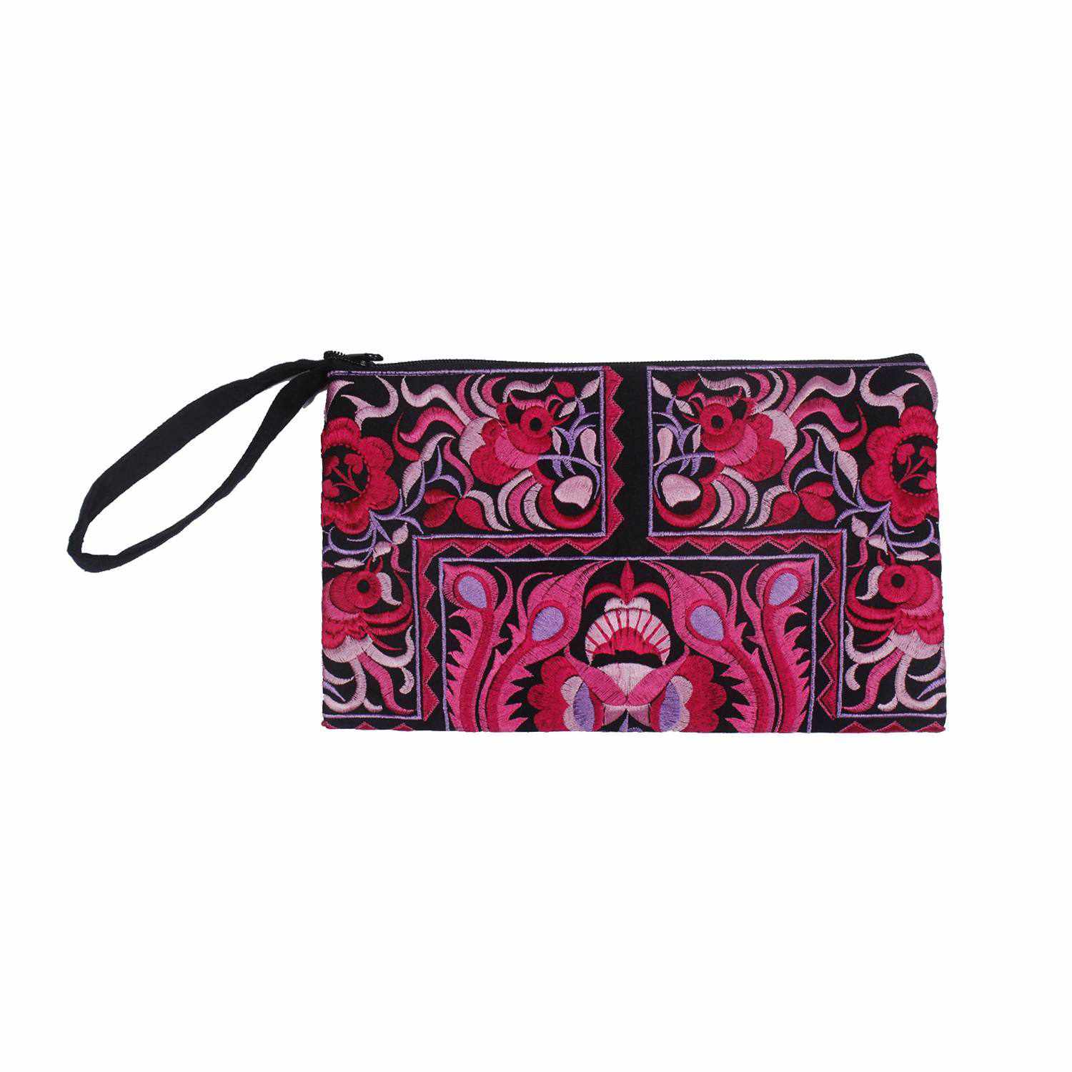 Sarita Hmong Embroidered Wristlet - Thailand Bags La Vie Bien Sarita Hmong Embroidered Wristlet - Thailand