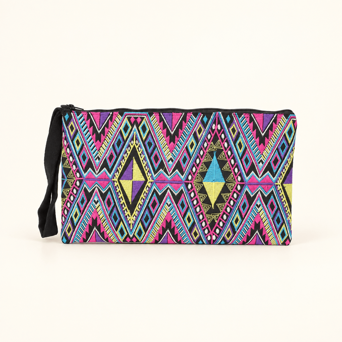 Sarita Hmong Embroidered Wristlet - Thailand Wristlet La Vie Bien Sarita Hmong Embroidered Wristlet - Thailand