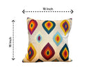 Satin Cushion or Pillow Cover with Eye Embroidery, Set of 2 Cushion Cover La Vie Bien Satin Cushion or Pillow Cover with Eye Embroidery, Set of 2