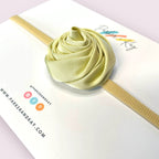 Satin Rose Baby Headband by Parker + Kay Creative