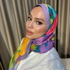 Satin Silk Printed Hijab Scarf | Printed Satin Hijab Scarf (MH217) La Vie Bien Satin Silk Printed Hijab Scarf | Printed Satin Hijab Scarf (MH217)