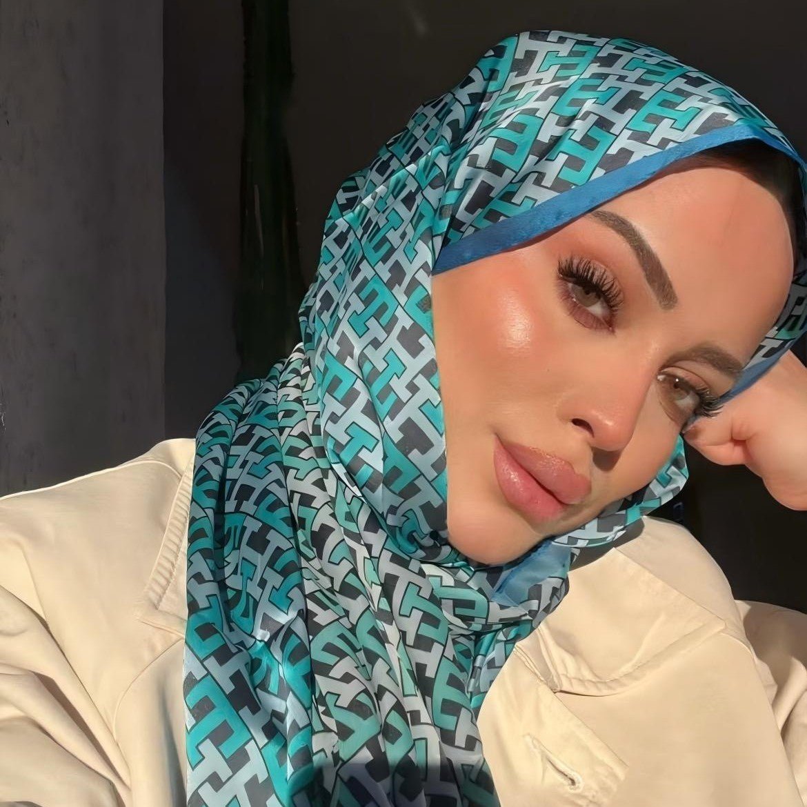 Satin Silk Printed Hijab Scarf | Printed Satin Hijab Scarf (MH217) La Vie Bien Satin Silk Printed Hijab Scarf | Printed Satin Hijab Scarf (MH217)