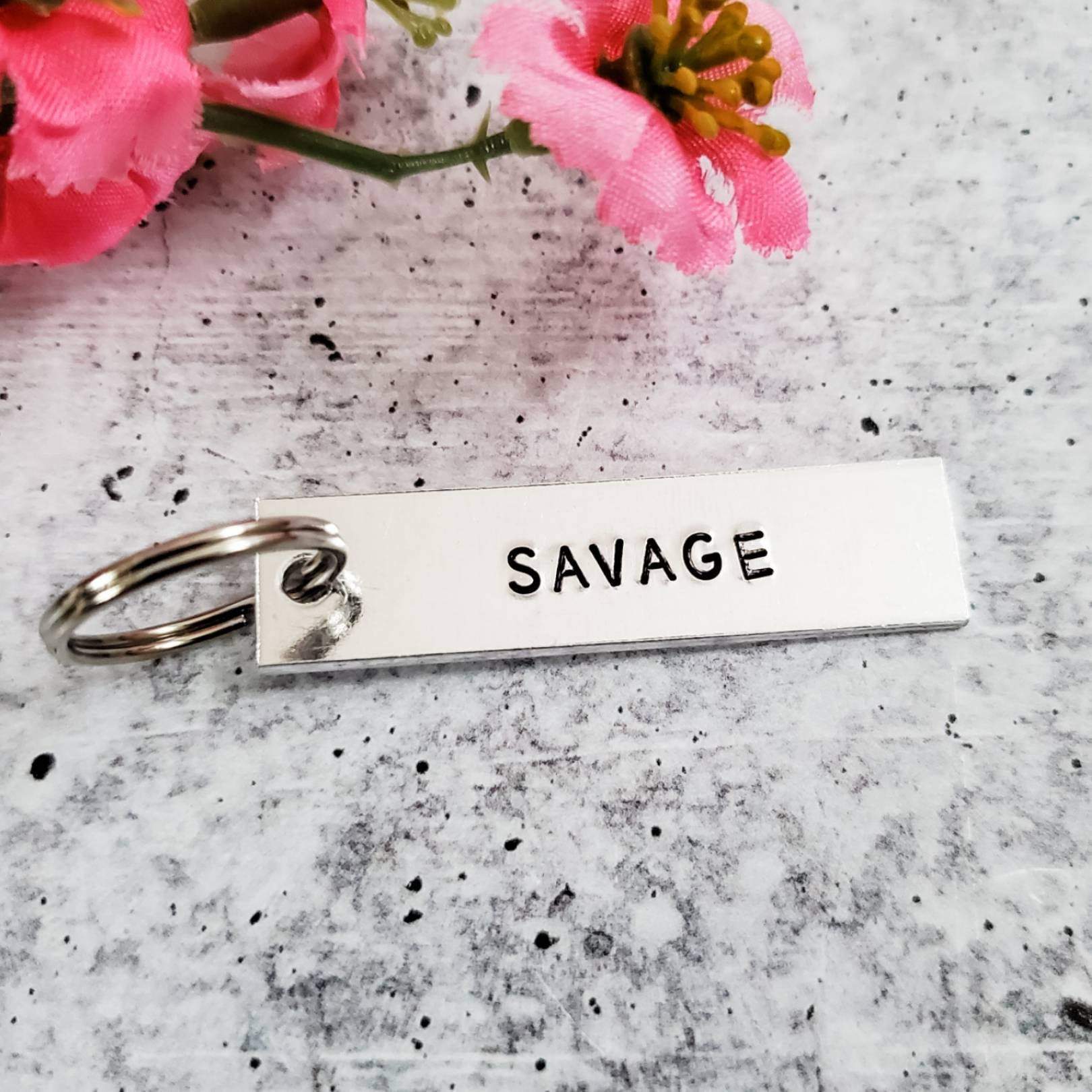SAVAGE Bar Keychain Key Chain La Vie Bien SAVAGE Bar Keychain