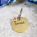 SAVAGE Brass Disc Keychain Key Chain La Vie Bien SAVAGE Brass Disc Keychain