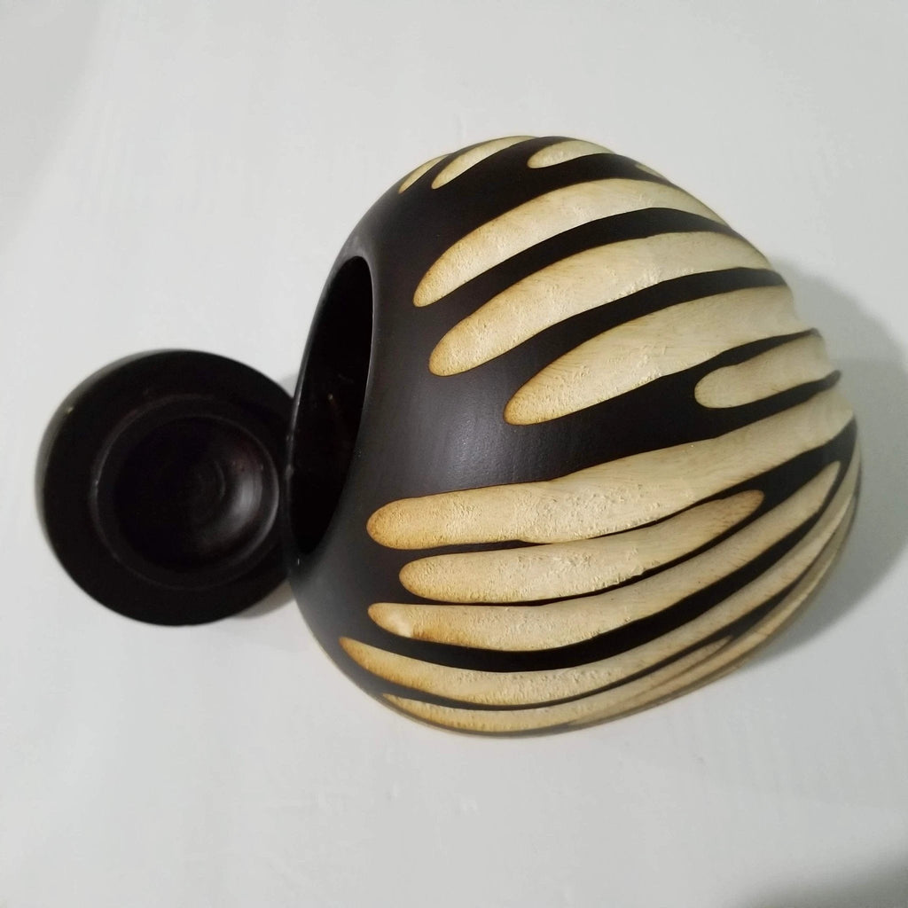 Savanna Bloom Handcrafted Wooden Jar by Music Frog Co
