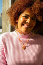 Save the Bees Stone Pendant Necklace by Fair Anita