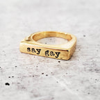 Say Gay Pride Ring Finger Rings La Vie Bien Say Gay Pride Ring