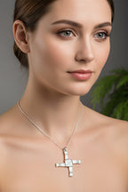 Large Irish Saint Brigid’s Cross Necklace in Sterling Silver