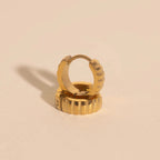 Scalloped Chunky Huggie Hoop Earrings by Oh Clementine