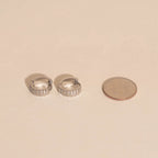 Scalloped Chunky Huggie Hoop Earrings by Oh Clementine