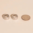 Scalloped Super Chunky Huggie Hoop Earrings by Oh Clementine