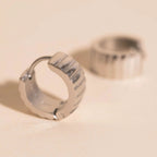 Scalloped Super Chunky Huggie Hoop Earrings by Oh Clementine