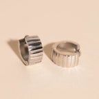 Scalloped Super Chunky Huggie Hoop Earrings by Oh Clementine