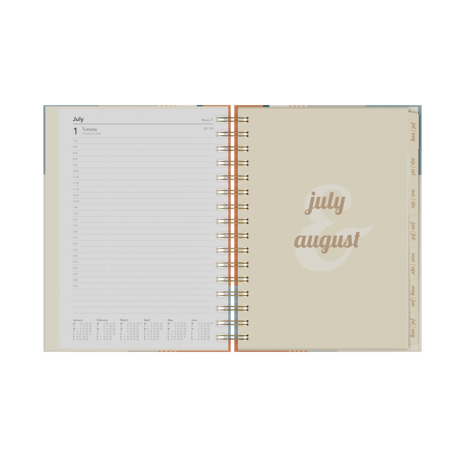 Scandi - A5 Day - to - Page Mid/Academic Year Diary Planner 2025 - 2026