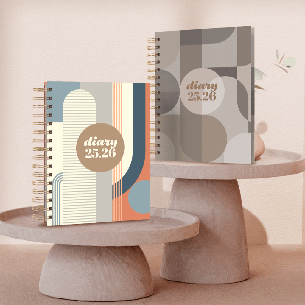 Scandi - A5 Day - to - Page Mid/Academic Year Diary Planner 2025 - 2026