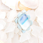 Scenic Beach Blue Larimar and Sterling Silver Ring Rings La Vie Bien Scenic Beach Blue Larimar and Sterling Silver Ring