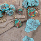 Scenic Desert Sedona Blue Turquoise Golden Ring by Barse Jewelry
