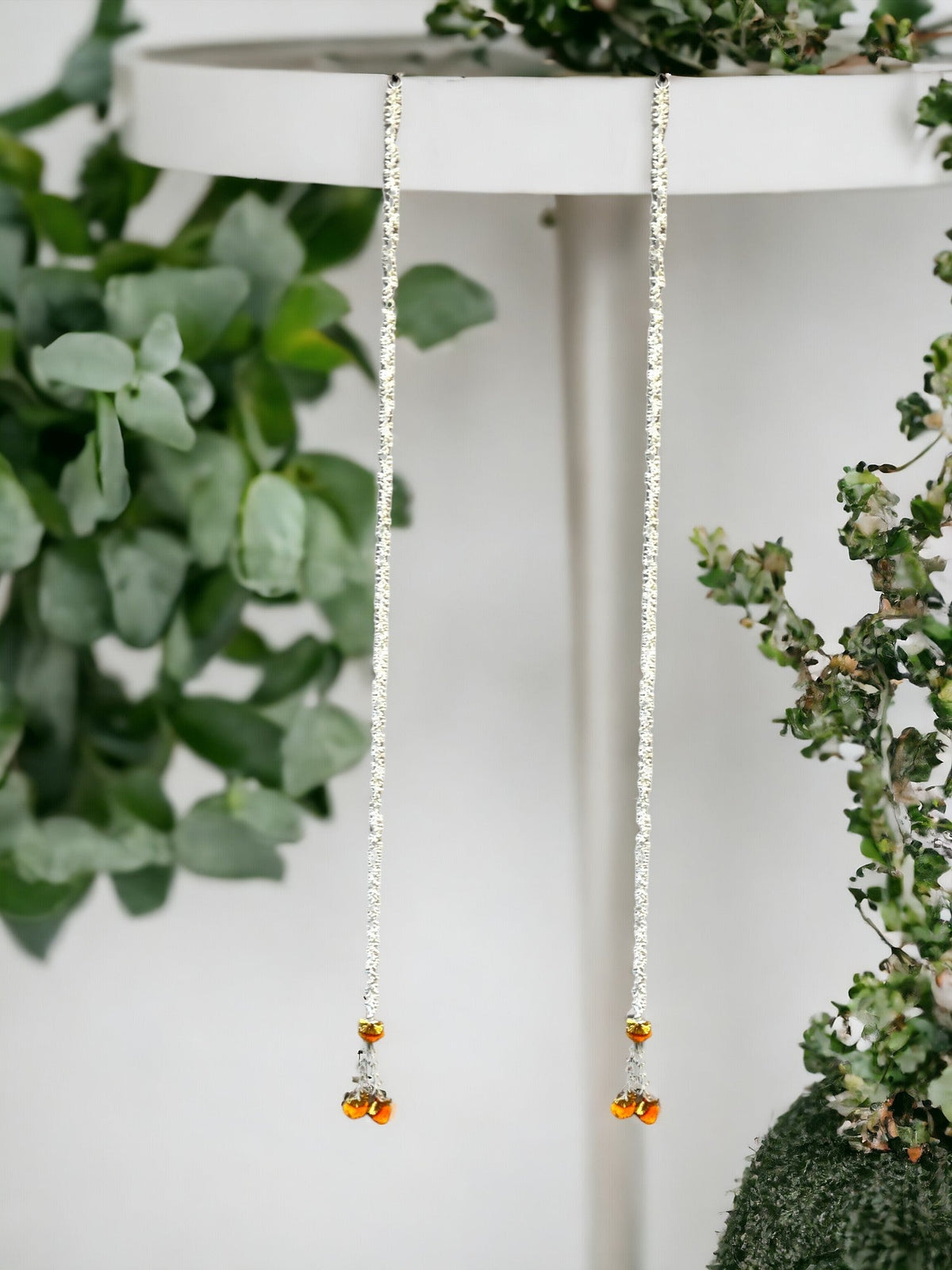Scented Jasmine Gajra Lari with PomPom, Set Of 2 Festive Decor La Vie Bien Scented Jasmine Gajra Lari with PomPom, Set Of 2