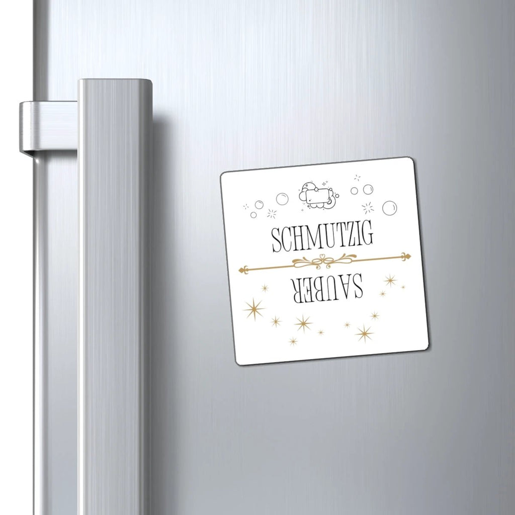 Schmutzig Sauber Refrigerator Magnet, German Clean/Dirty Dish Indicator by Printify
