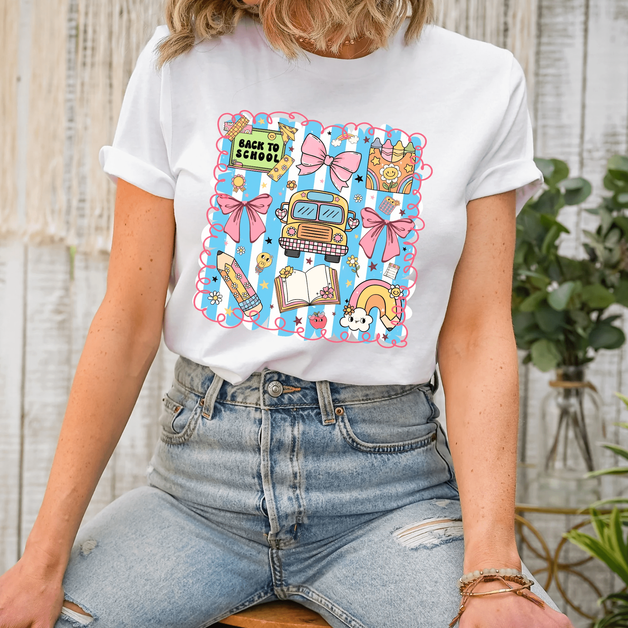 School Bus Back to School adult tee by Benny and Ray Apparel