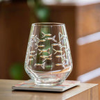 School of Fish Etched Glassware Kitchen Accessories La Vie Bien School of Fish Etched Glassware