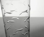School of Fish Etched Glassware Kitchen Accessories La Vie Bien School of Fish Etched Glassware