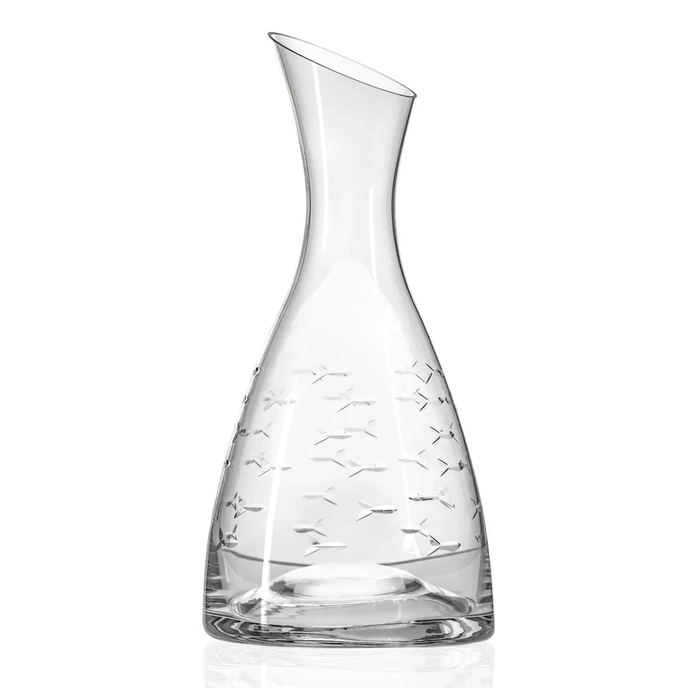 School of Fish Etched Glassware Kitchen Accessories La Vie Bien School of Fish Etched Glassware