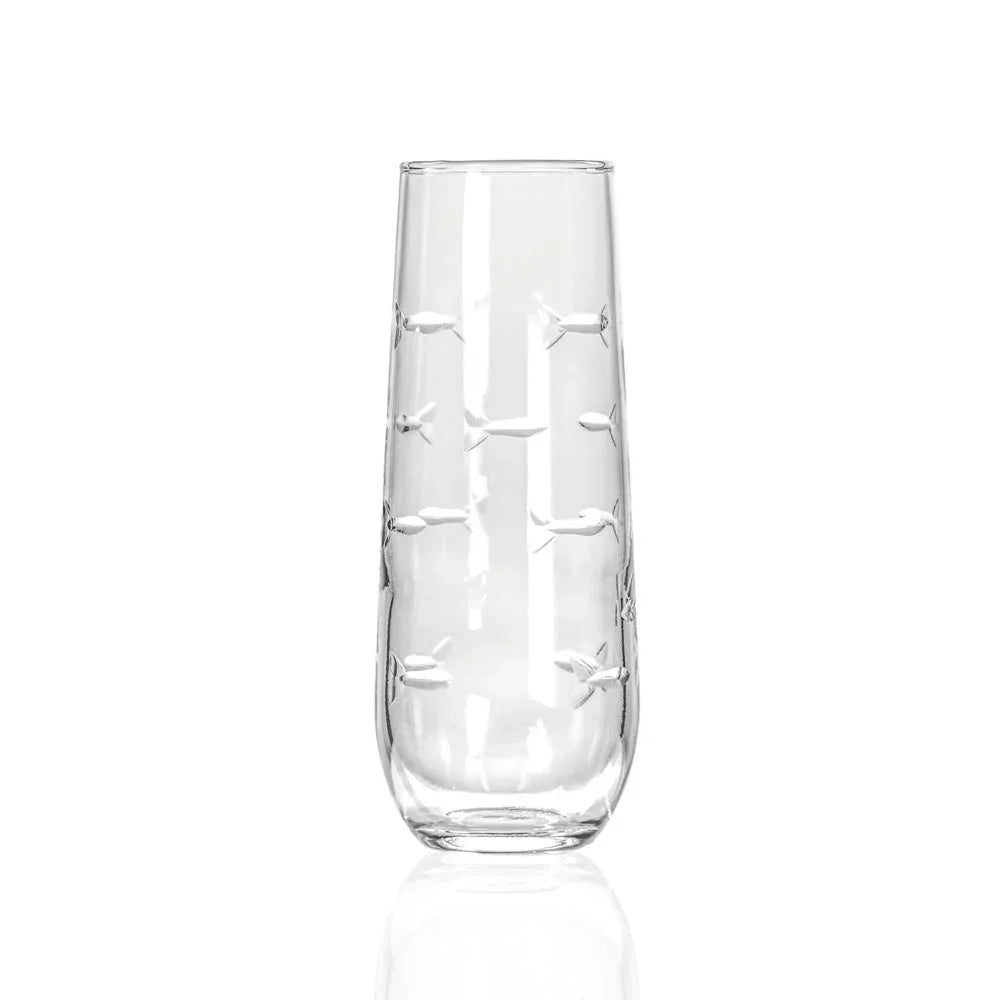 School of Fish Etched Glassware Kitchen Accessories La Vie Bien School of Fish Etched Glassware