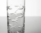 School of Fish Etched Glassware Kitchen Accessories La Vie Bien School of Fish Etched Glassware