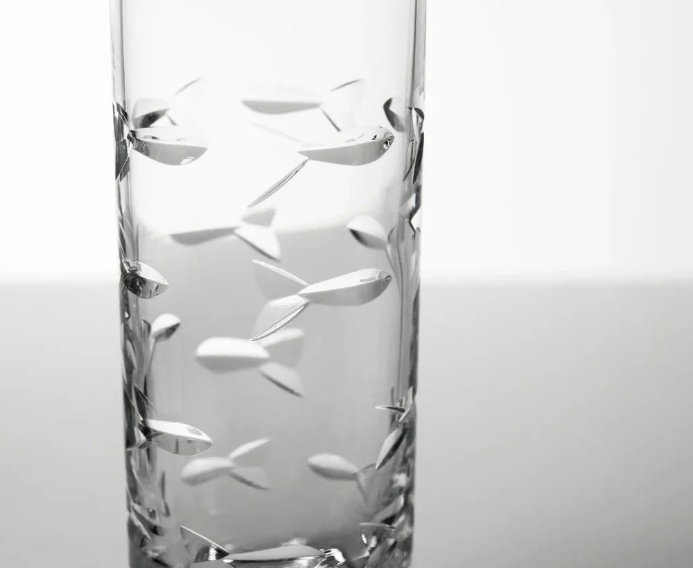 School of Fish Etched Glassware Kitchen Accessories La Vie Bien School of Fish Etched Glassware