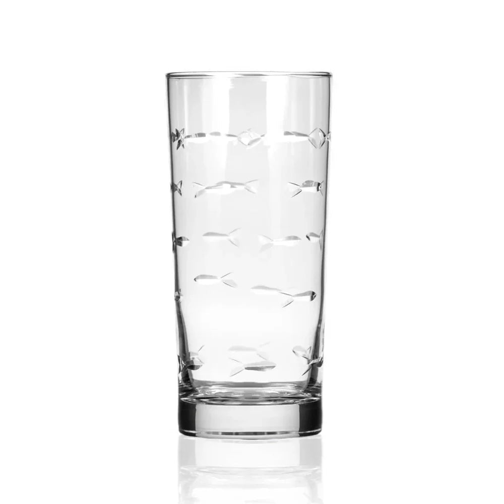 School of Fish Etched Glassware Kitchen Accessories La Vie Bien School of Fish Etched Glassware