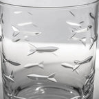 School of Fish Etched Glassware Kitchen Accessories La Vie Bien School of Fish Etched Glassware