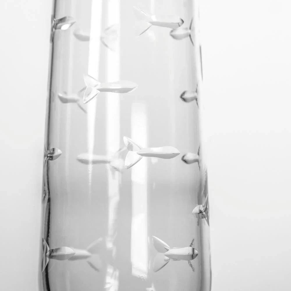 School of Fish Etched Glassware Kitchen Accessories La Vie Bien School of Fish Etched Glassware