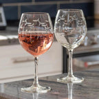 School of Fish Etched Glassware Kitchen Accessories La Vie Bien School of Fish Etched Glassware