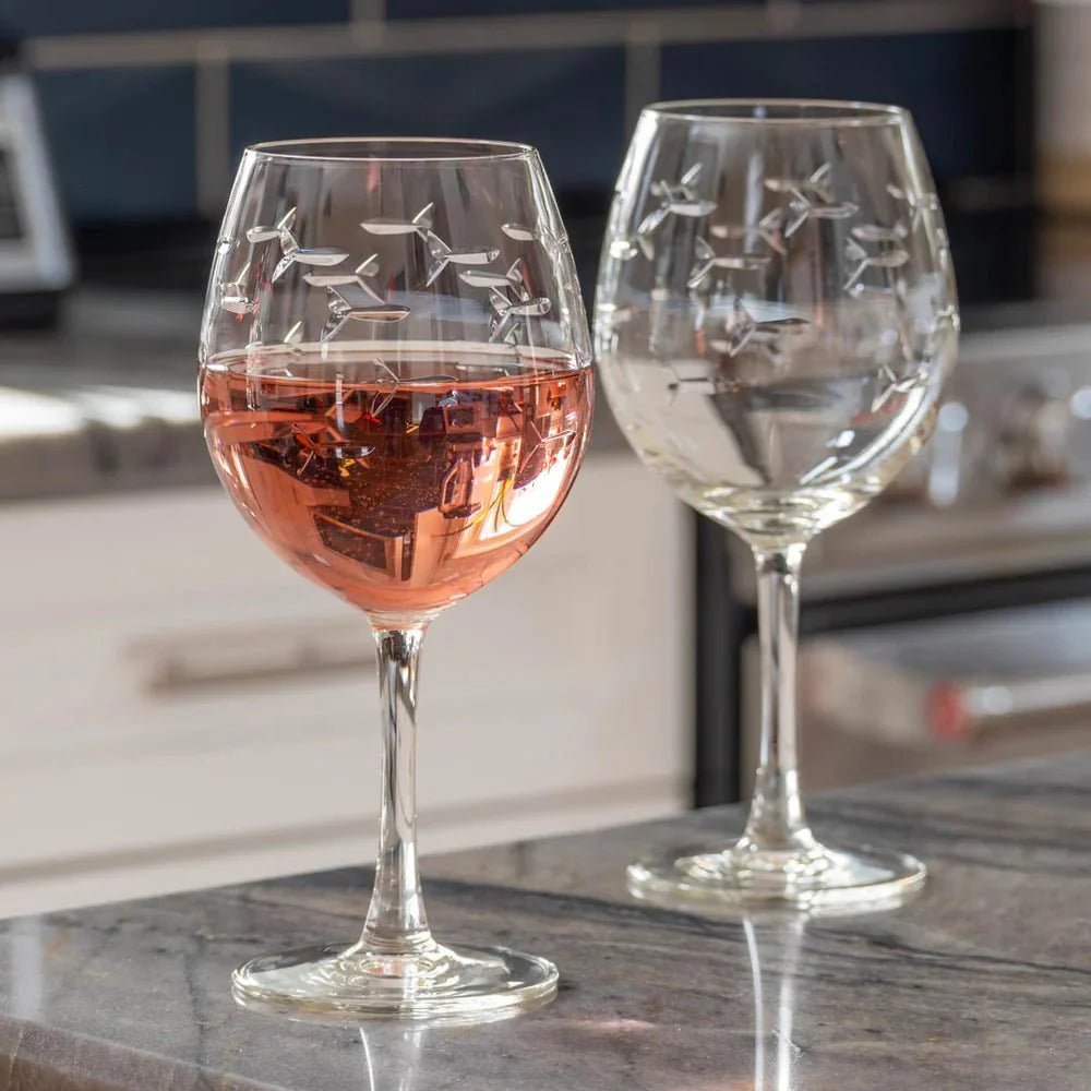 School of Fish Etched Glassware Kitchen Accessories La Vie Bien School of Fish Etched Glassware