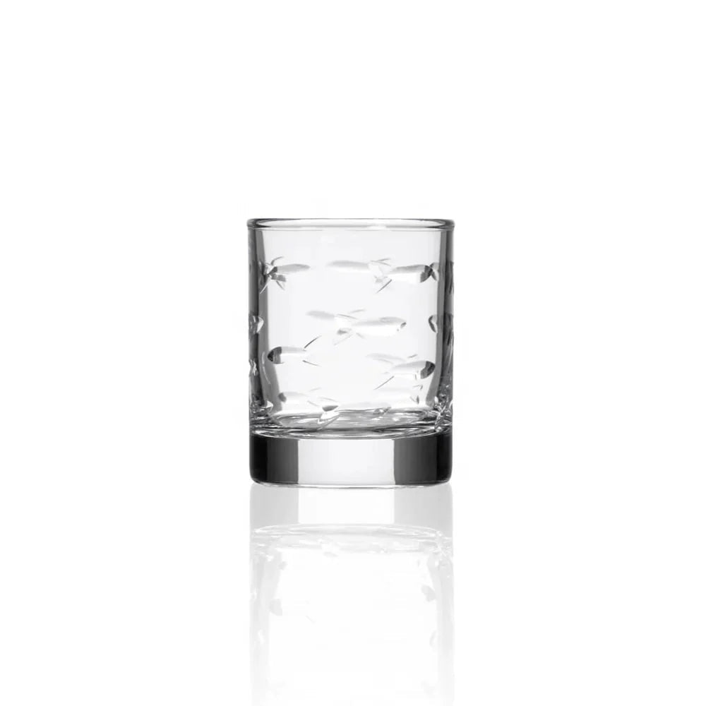 School of Fish Etched Glassware Kitchen Accessories La Vie Bien School of Fish Etched Glassware