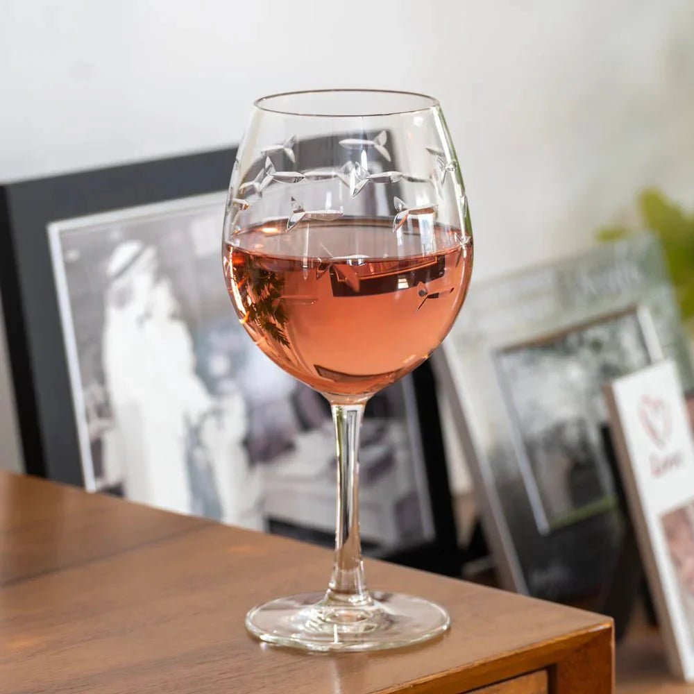 School of Fish Etched Glassware Kitchen Accessories La Vie Bien School of Fish Etched Glassware