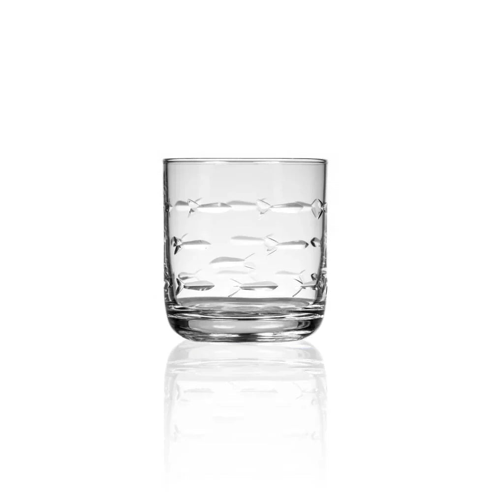 School of Fish Etched Glassware Kitchen Accessories La Vie Bien School of Fish Etched Glassware
