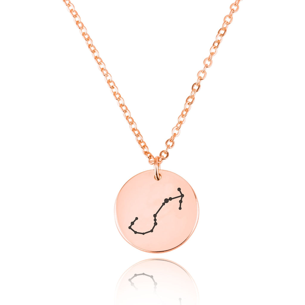 Scorpio Celestial Constellation Disk Necklace