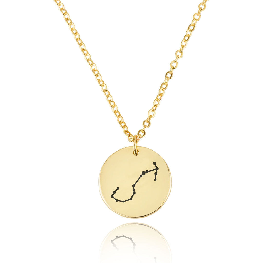 Scorpio Celestial Constellation Disk Necklace La Vie Bien Scorpio Celestial Constellation Disk Necklace