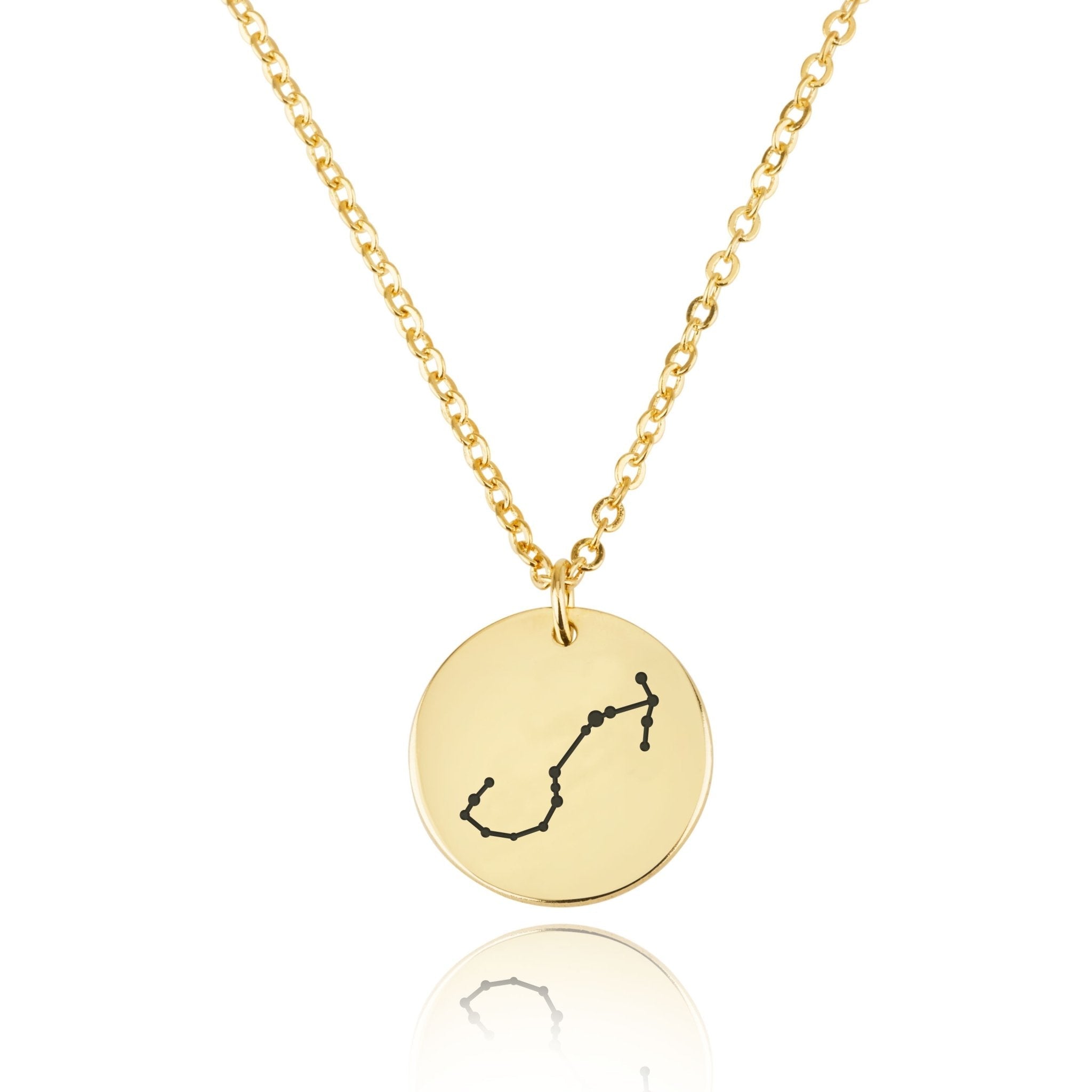 Scorpio Celestial Constellation Disk Necklace La Vie Bien Scorpio Celestial Constellation Disk Necklace