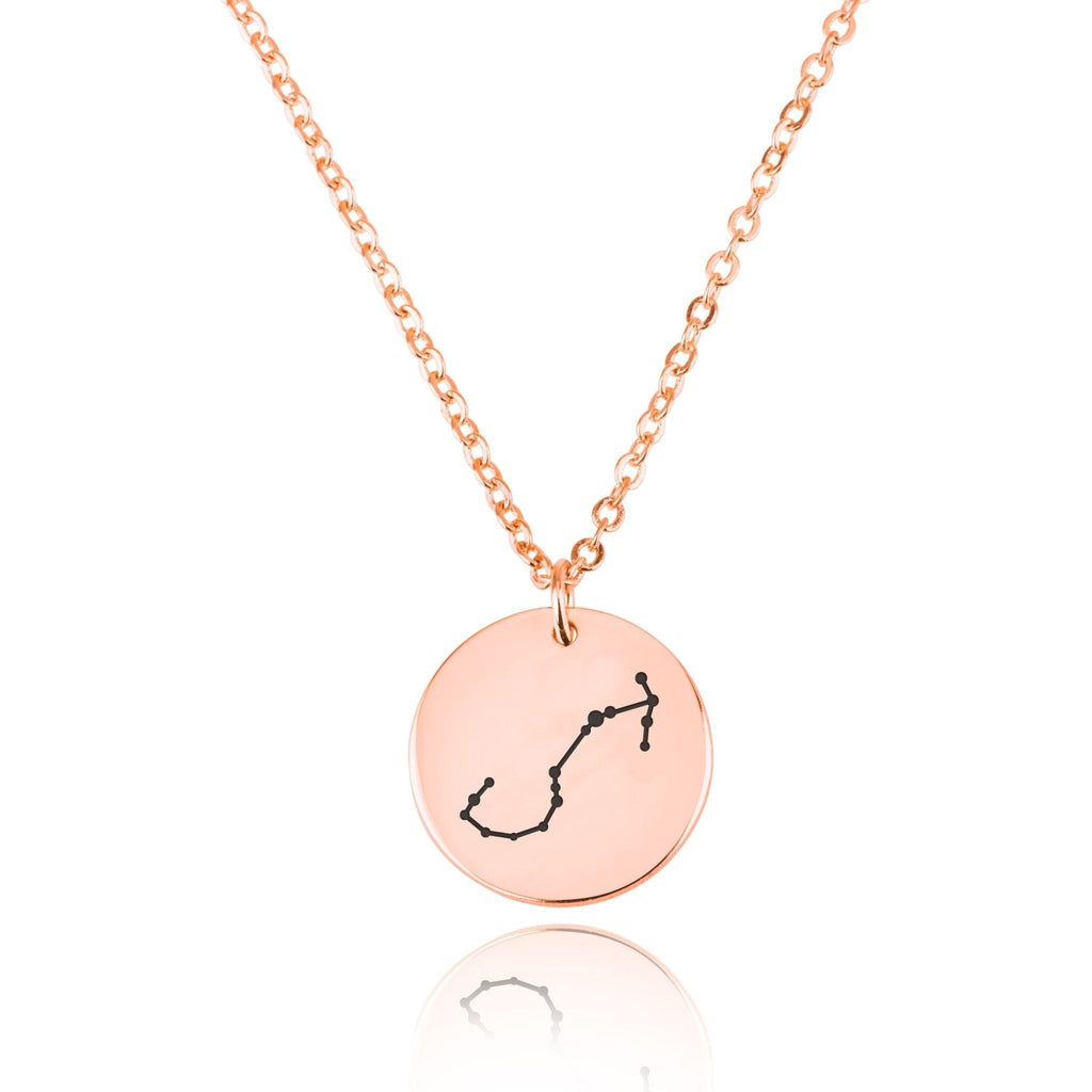 Scorpio Celestial Constellation Disk Necklace La Vie Bien Scorpio Celestial Constellation Disk Necklace