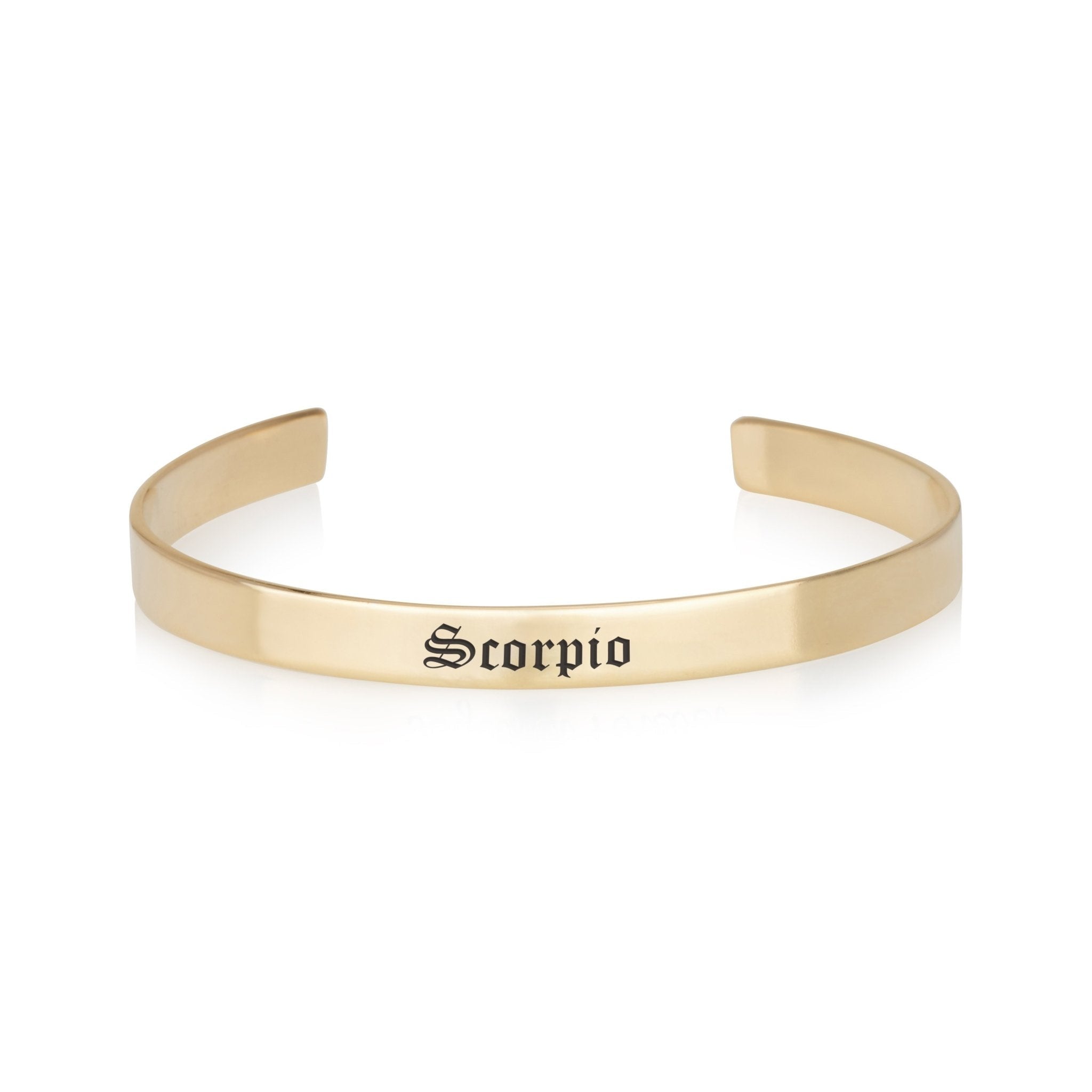 Scorpio Engraved Cuff Bracelet La Vie Bien Scorpio Engraved Cuff Bracelet