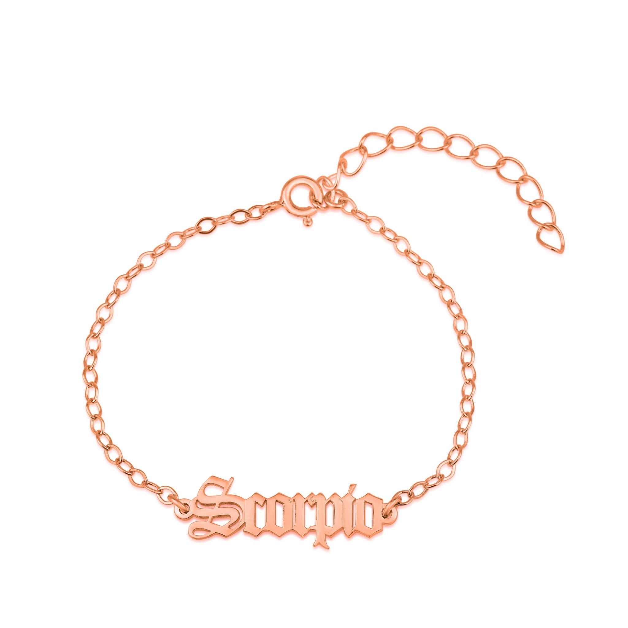 Scorpio Script Bracelet