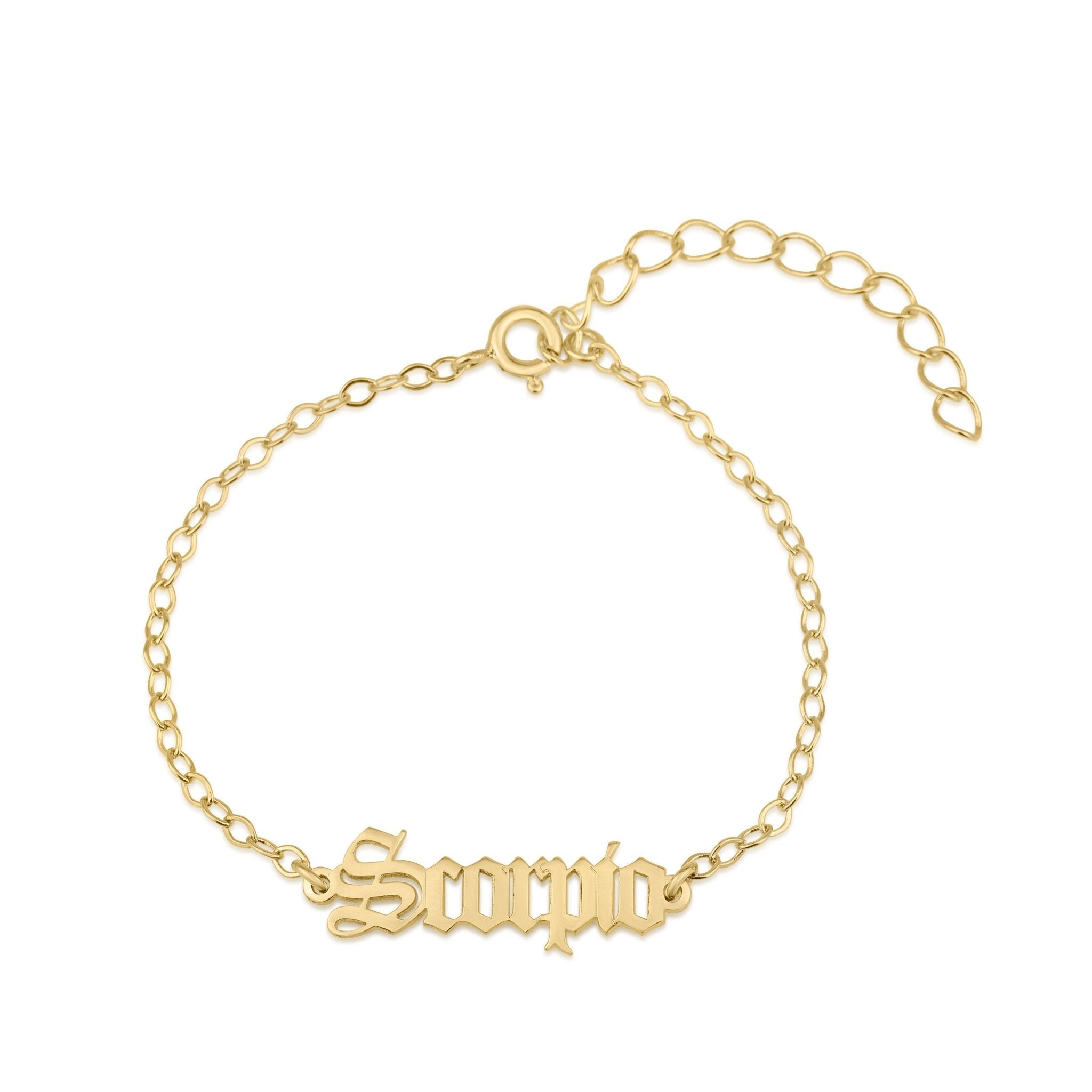 Scorpio Script Bracelet La Vie Bien Scorpio Script Bracelet
