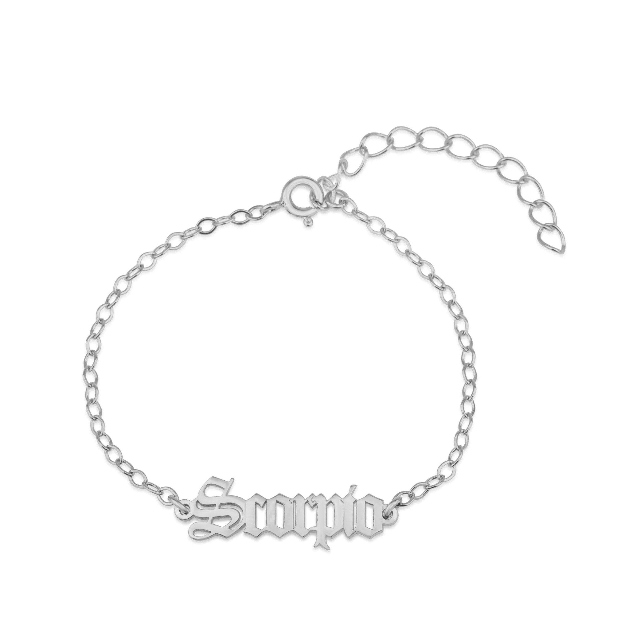 Scorpio Script Bracelet La Vie Bien Scorpio Script Bracelet