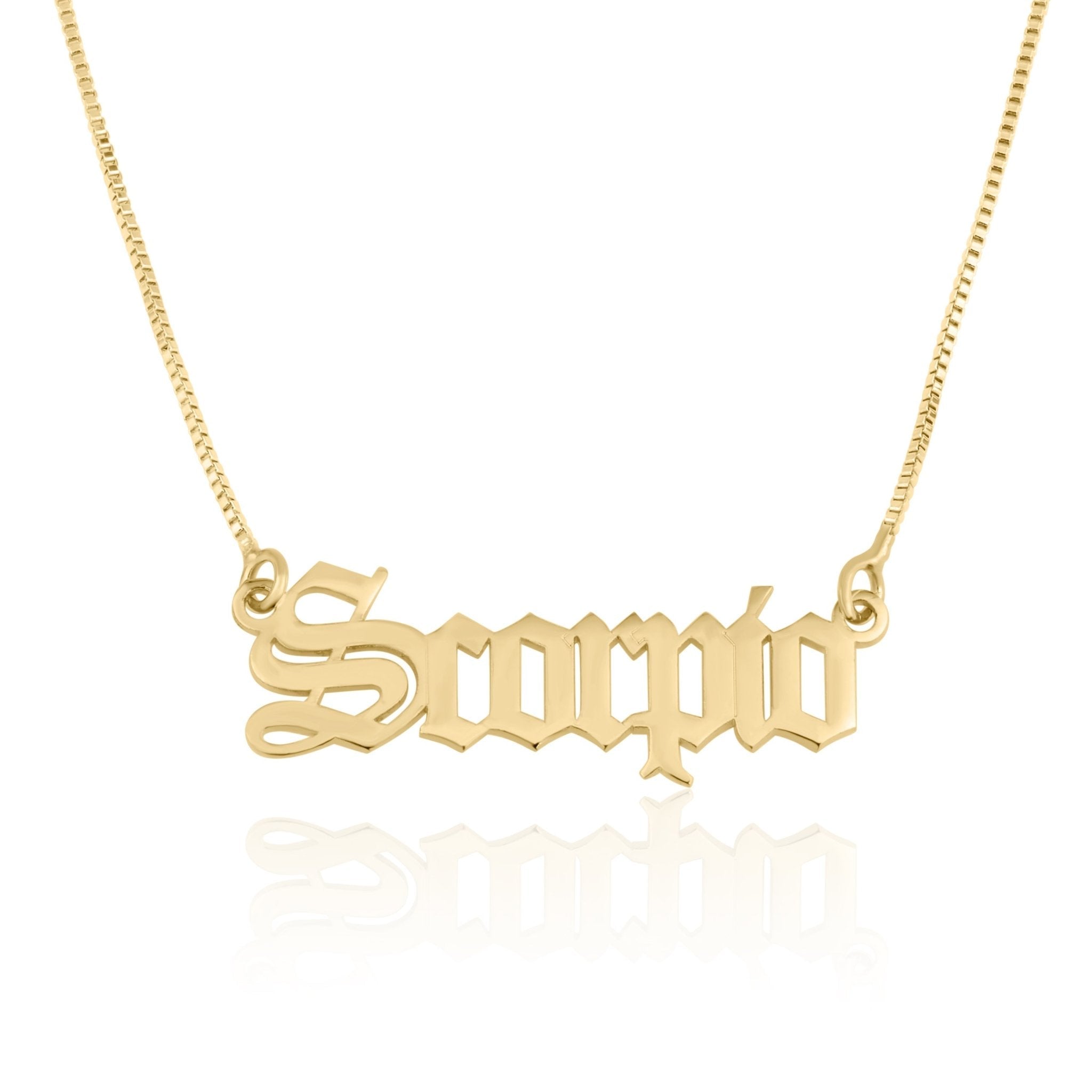 Scorpio Script Necklace La Vie Bien Scorpio Script Necklace