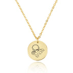 Scorpio Zodiac Disk Necklace La Vie Bien Scorpio Zodiac Disk Necklace