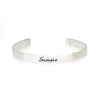 Scorpio Zodiac Engraved Cuff Bracelet La Vie Bien Scorpio Zodiac Engraved Cuff Bracelet